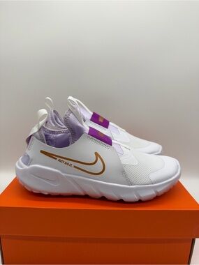 Nike Flex Runner 2 PS White Metallic DJ6040-101 Size 3Y